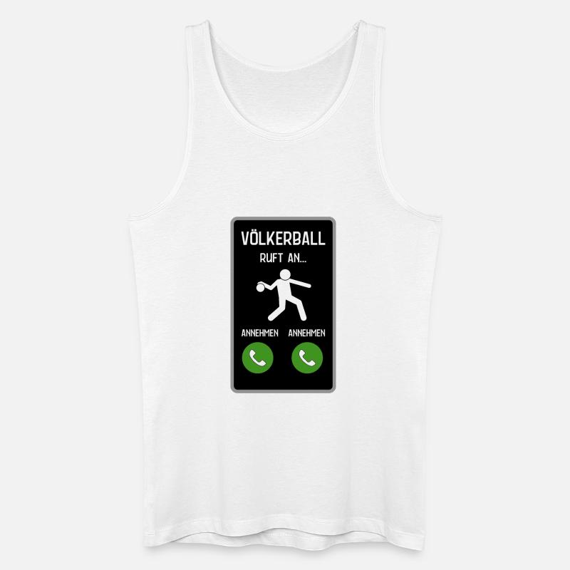 Völkerball ruft an - Männer Bio Tank Top - Weiß