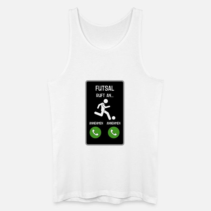 Futsal ruft an - Männer Bio Tank Top - Weiß