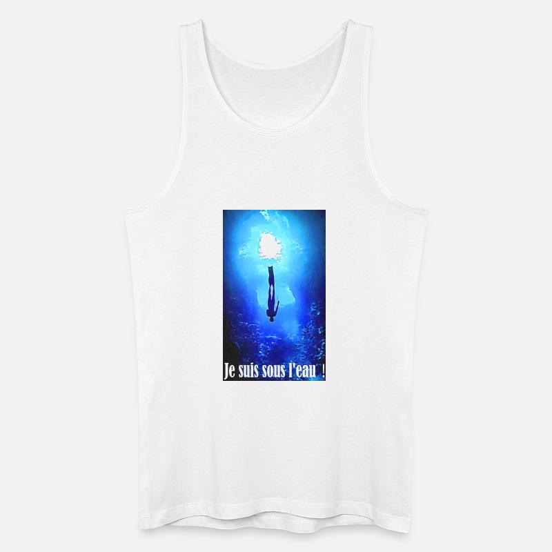 Ich bin unter Wasser - Männer Bio Tank Top - Weiß