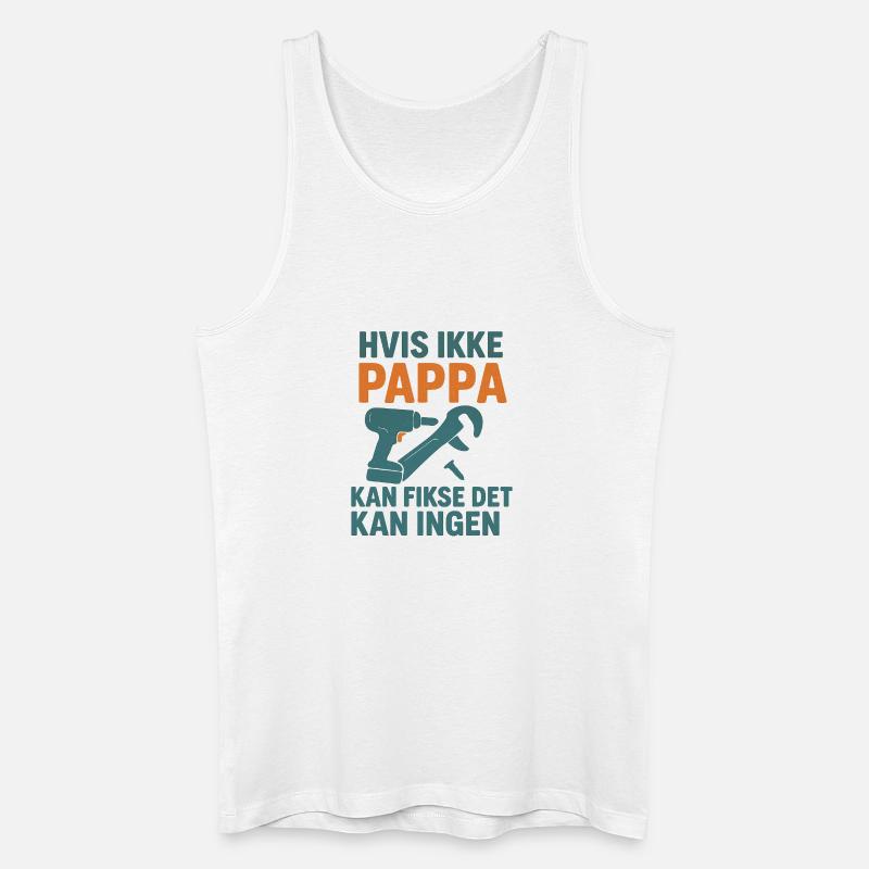 Memory-Design mit Werkzeug-Motiv - Männer Bio Tank Top - Weiß