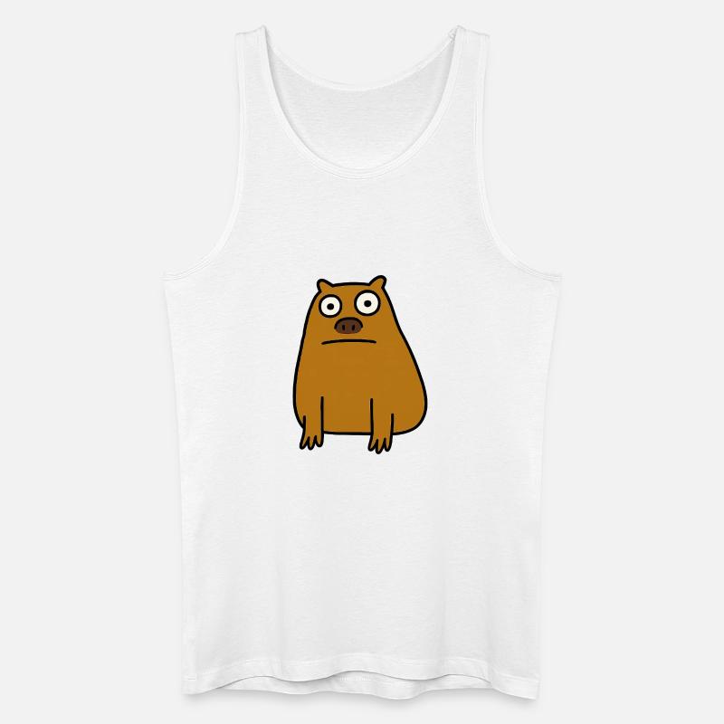 Ugly Capybara - Männer Bio Tank Top - Weiß