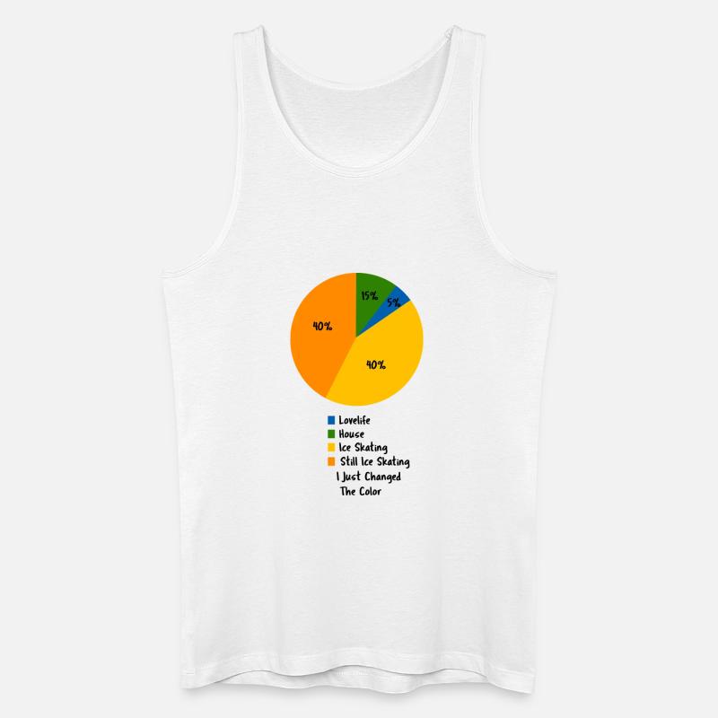 Eislauf-Leben Pie-Chart Eiskunstläufer - Männer Bio Tank Top - Weiß