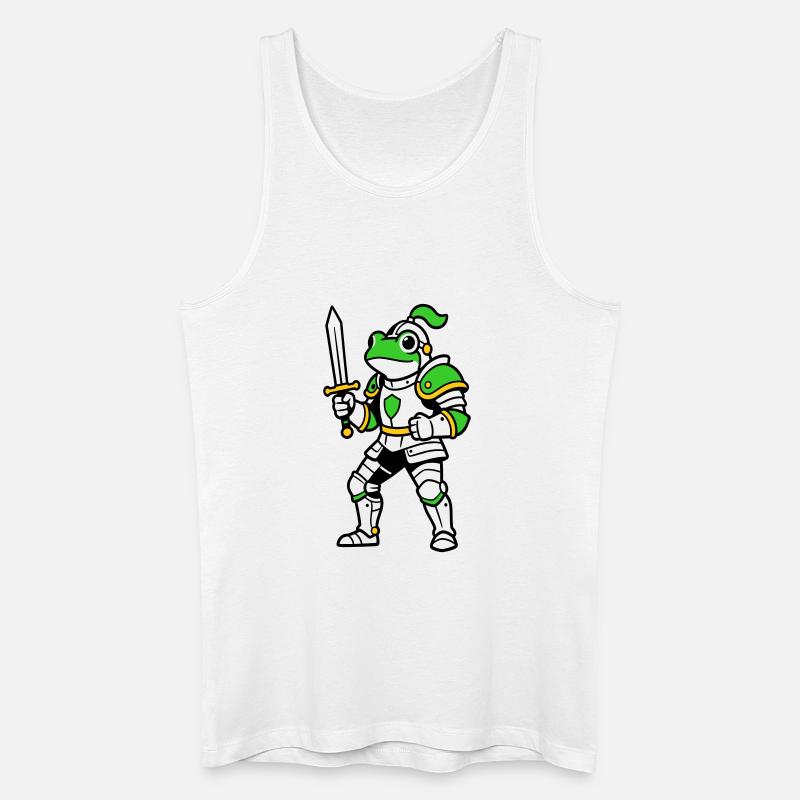 Froschritter - Männer Bio Tank Top - Weiß