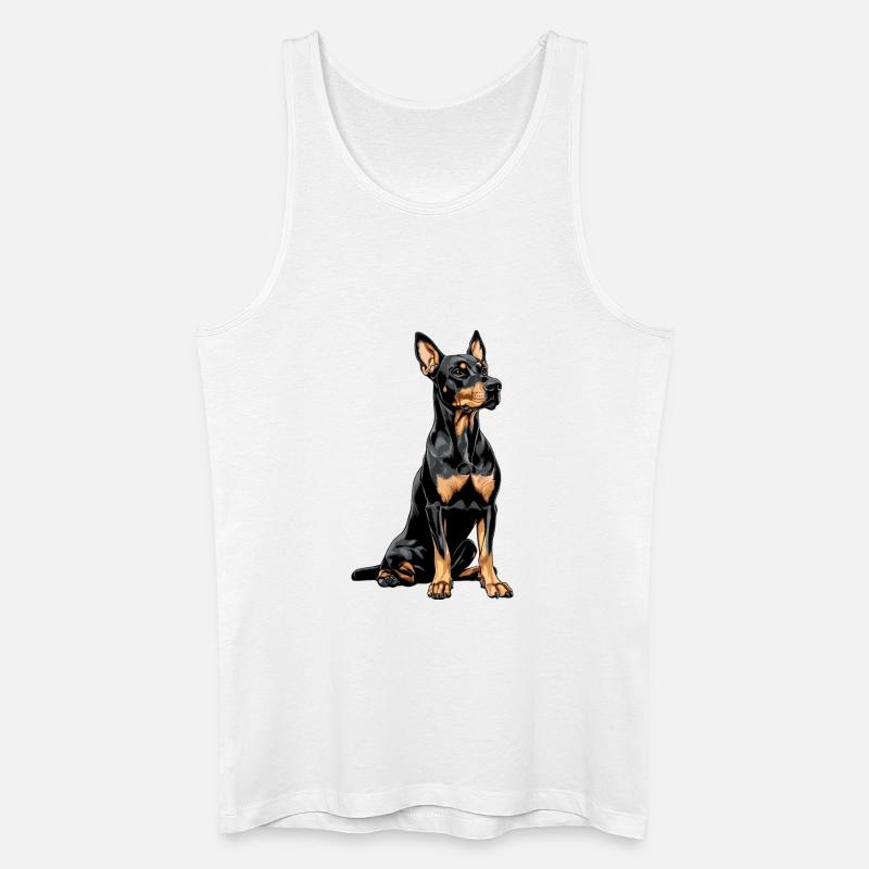 Dobermann - Männer Bio Tank Top - Weiß