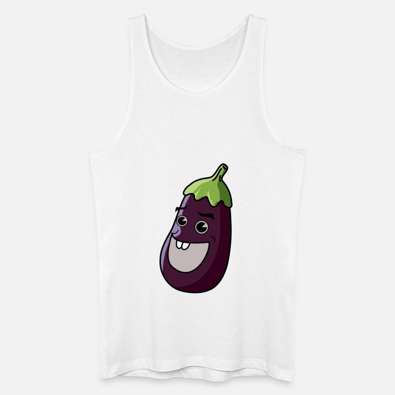 Aubergine Comic - Männer Bio Tank Top - Weiß