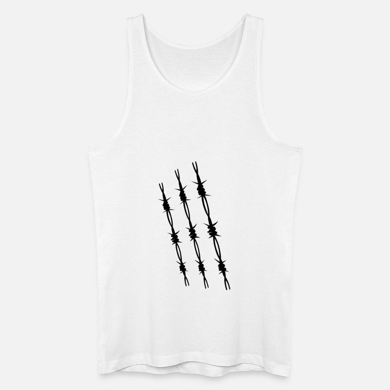 Stacheldraht 3 - Männer Bio Tank Top - Weiß