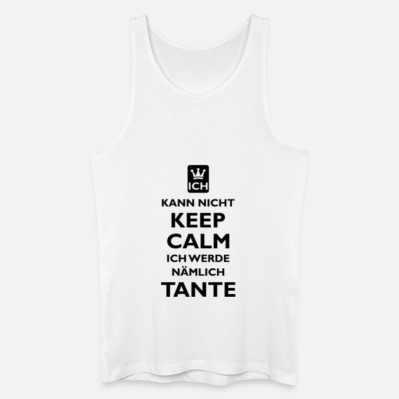 KEEP CALM TANTE - Männer Bio Tank Top - Weiß