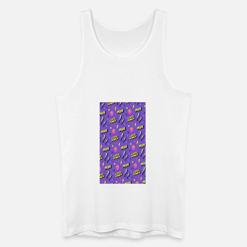 LGBTIQ Pride Month Pattern - Männer Bio Tank Top - Weiß