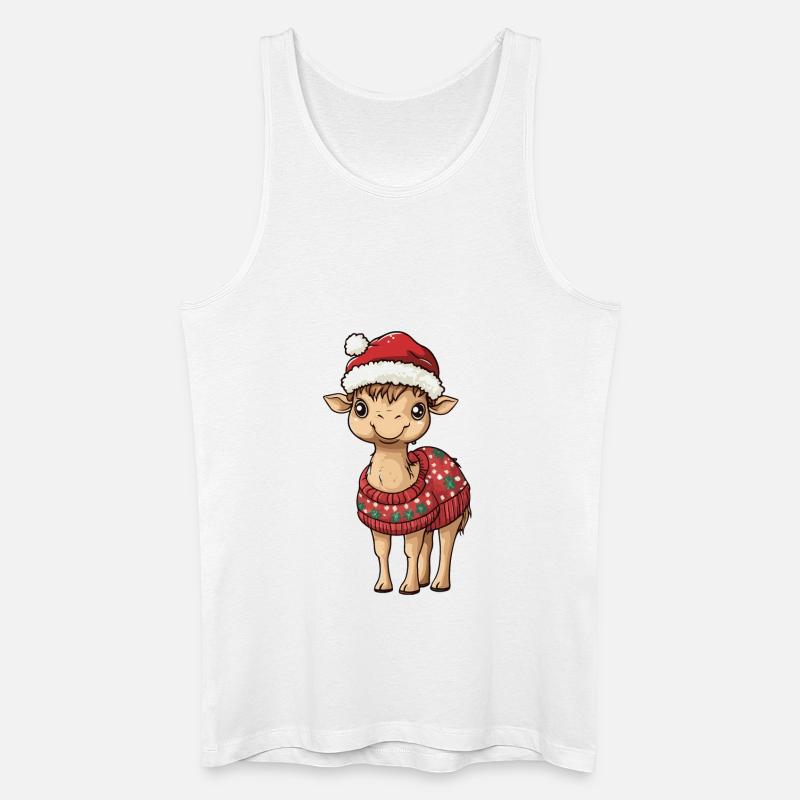 Kamel Weihnachten Comic - Männer Bio Tank Top - Weiß