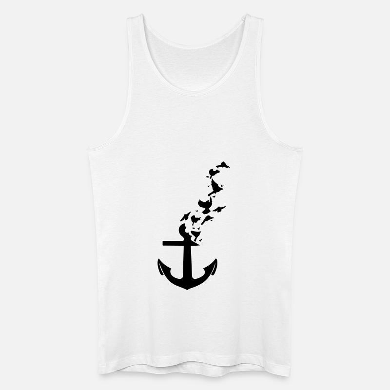 anchor - Men’s Organic Tank Top - white