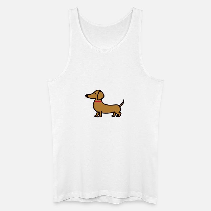 Kleiner Dackel - Männer Bio Tank Top - Weiß