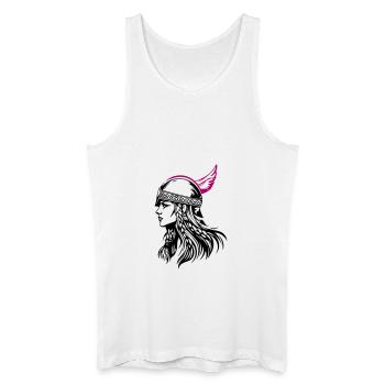 Wikinger Kriegerin Walküre - Männer Bio Tank Top - Weiß - Vorne