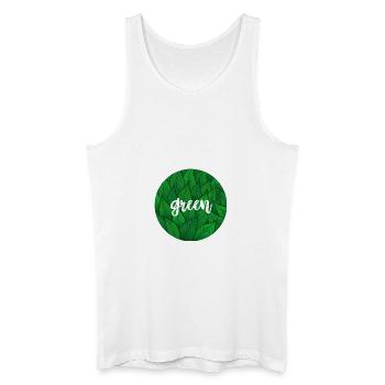 Cercle vert - feuillage - Débardeur bio Homme - blanc - Devant