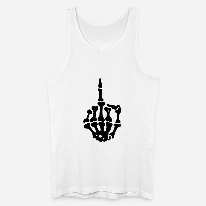 middlefinger Mittelfinger - Männer Bio Tank Top - Weiß
