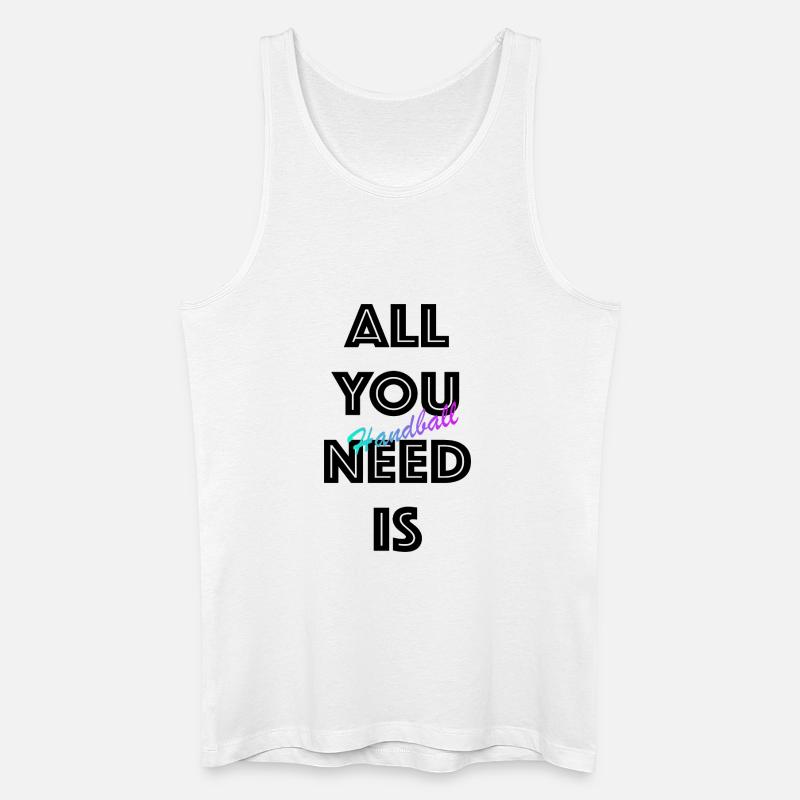 Handball Gradient Script - Männer Bio Tank Top - Weiß