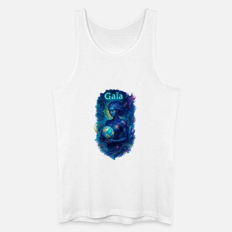Gaia – Mutter Natur – Baum des Lebens - Männer Bio Tank Top - Weiß