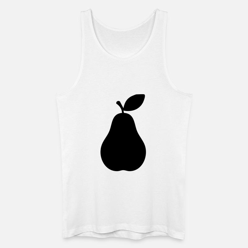 Birnensilhouette – Elegantes Fruchtdesign - Männer Bio Tank Top - Weiß