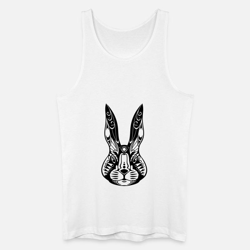 Mr. Bunny - Männer Bio Tank Top - Weiß