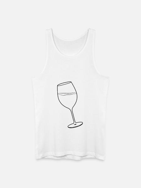 Weinglas - Männer Bio Tank Top - Weiß