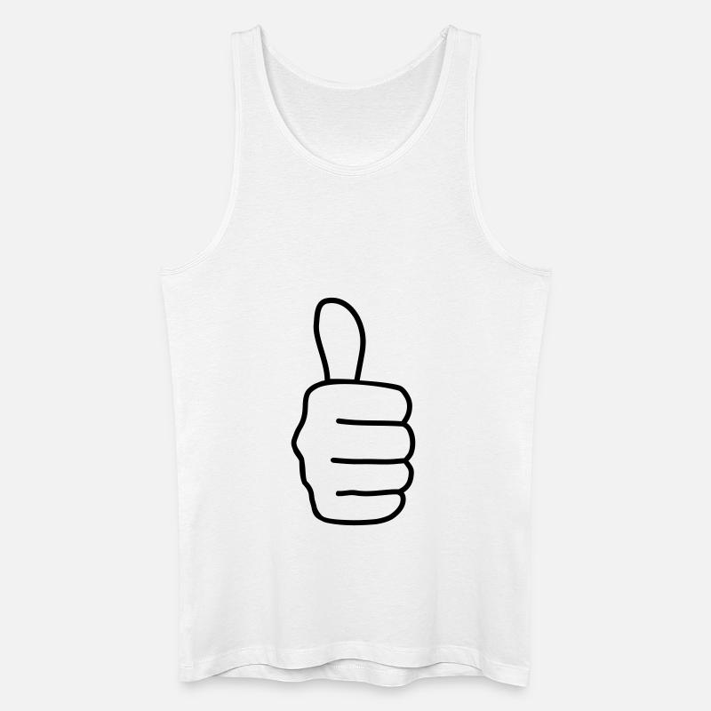 Daumen hoch - Männer Bio Tank Top - Weiß
