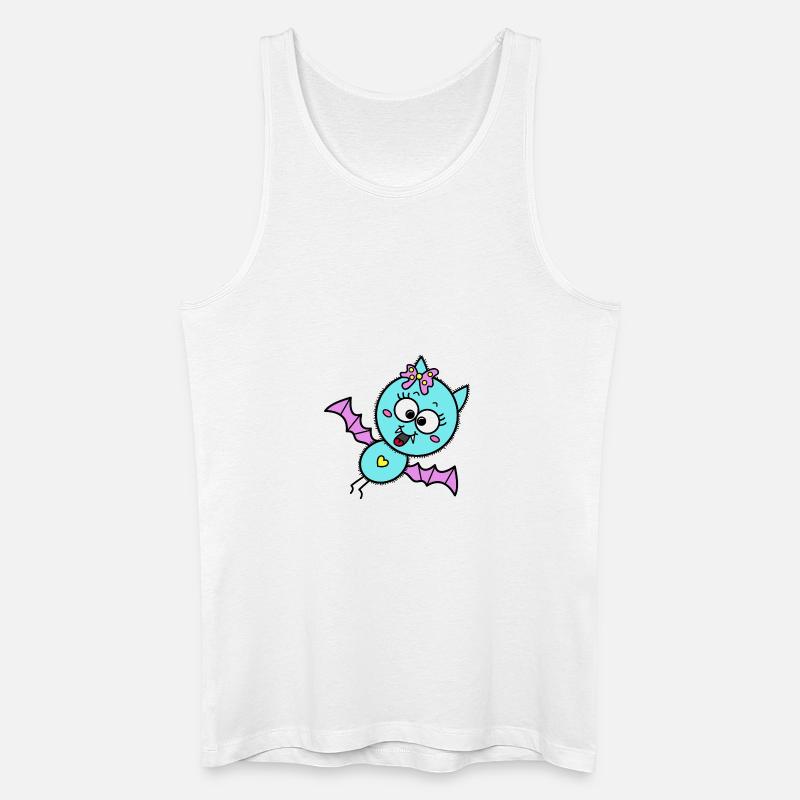 Fledermaus - Männer Bio Tank Top - Weiß