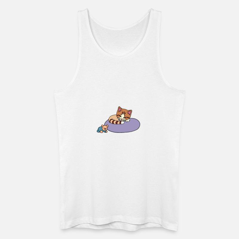 Katze - Männer Bio Tank Top - Weiß