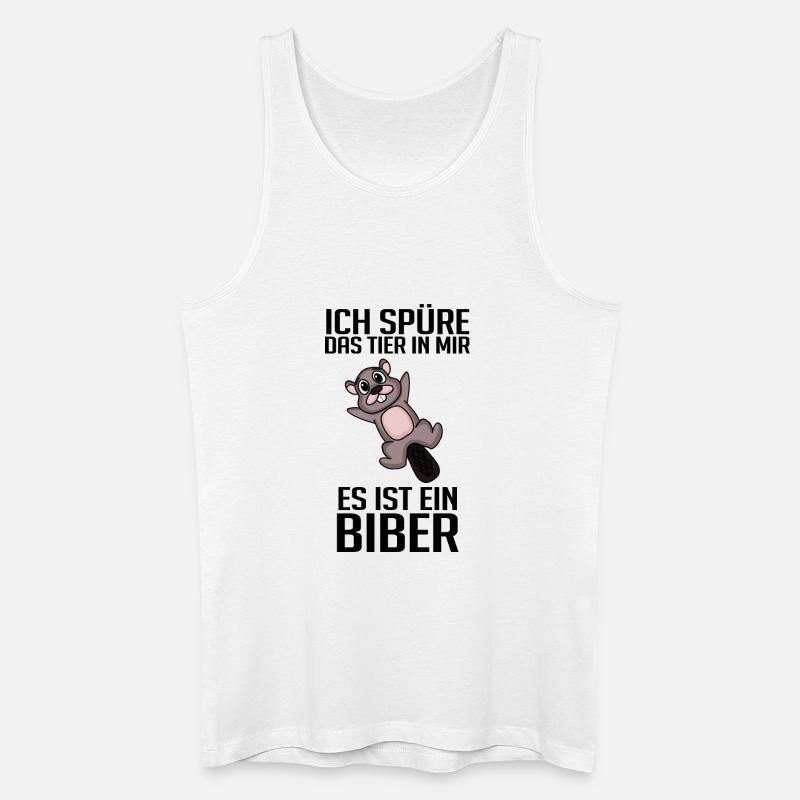 Biber Nagetier Zoo Geschenk - Männer Bio Tank Top - Weiß