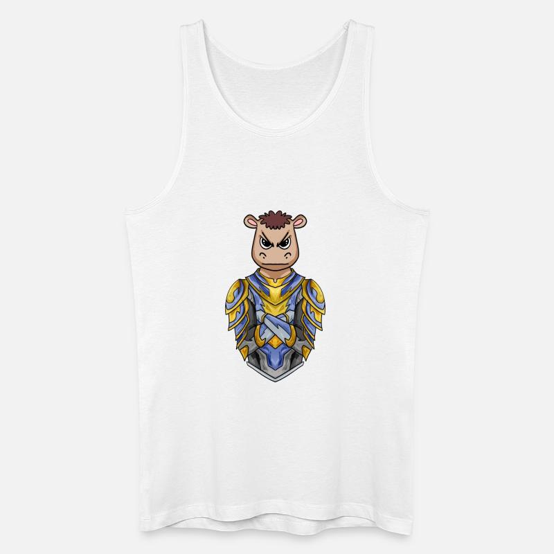 Ritter Pferd cool - Männer Bio Tank Top - Weiß