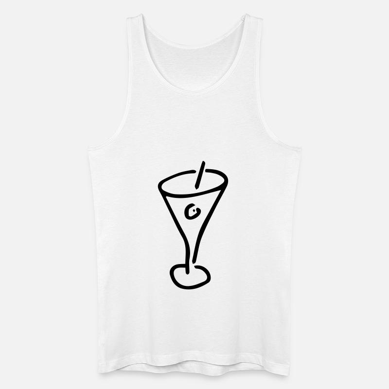 Cocktail,Bar,Nachtleben,Alkohol,Spaß,Getränk - Männer Bio Tank Top - Weiß
