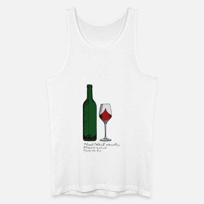 Farbe Wein - Männer Bio Tank Top - Weiß