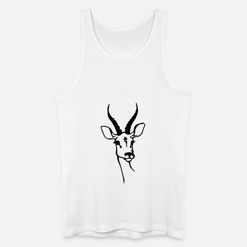 Gazelle - Männer Bio Tank Top - Weiß
