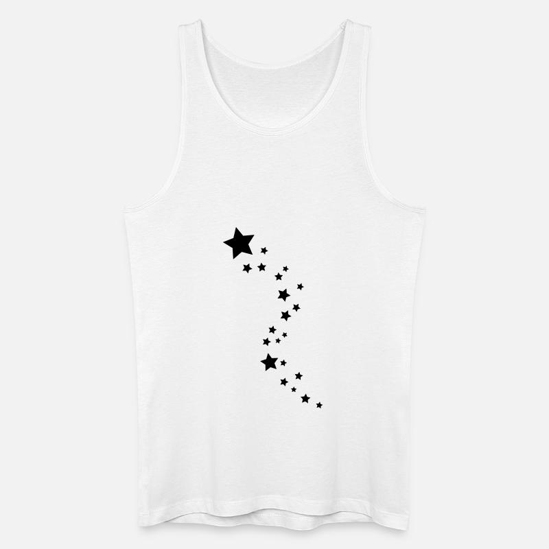 stars_d1 - Männer Bio Tank Top - Weiß
