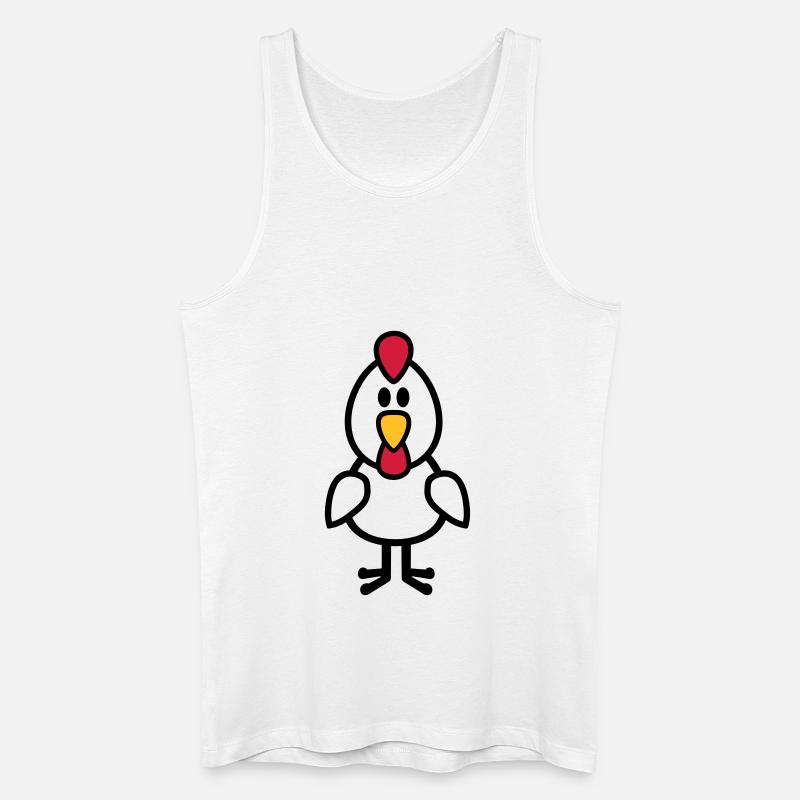 Huhn - Männer Bio Tank Top - Weiß