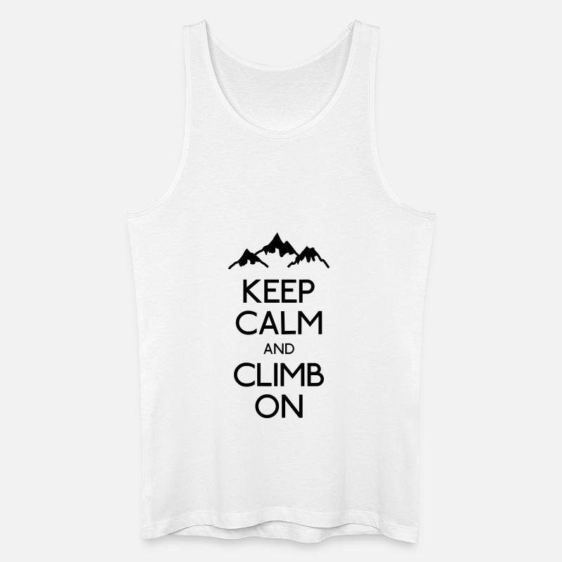 Keep Calm Klettern - Männer Bio Tank Top - Weiß