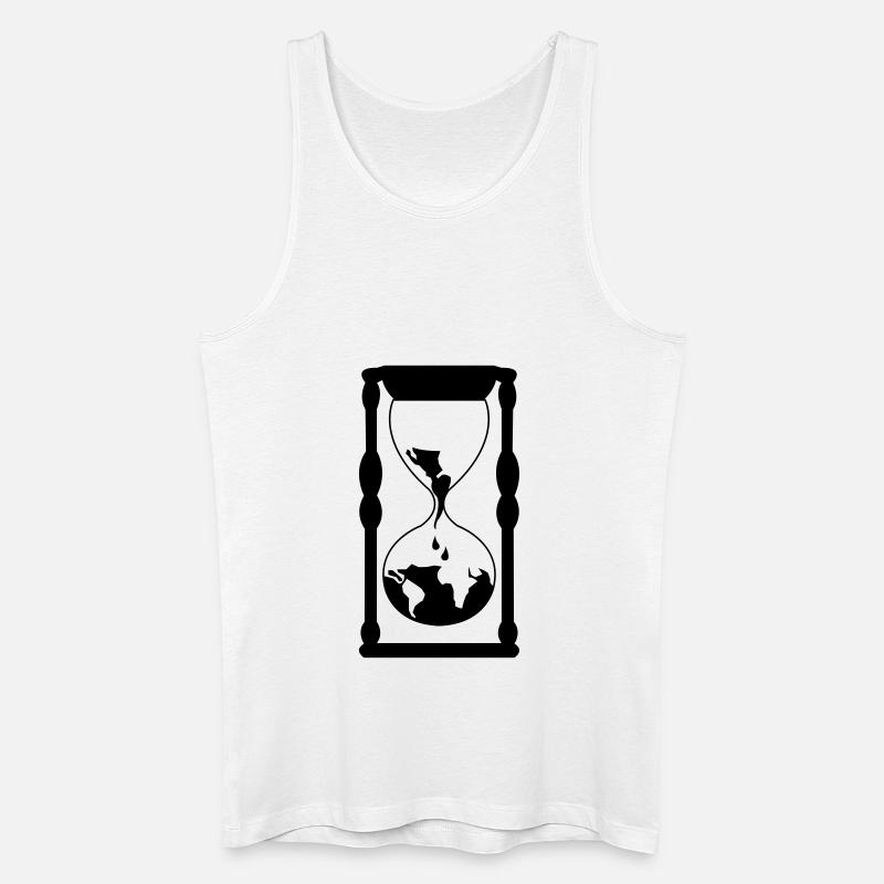 die_welt_in_einer_sanduhr_01 - Männer Bio Tank Top - Weiß