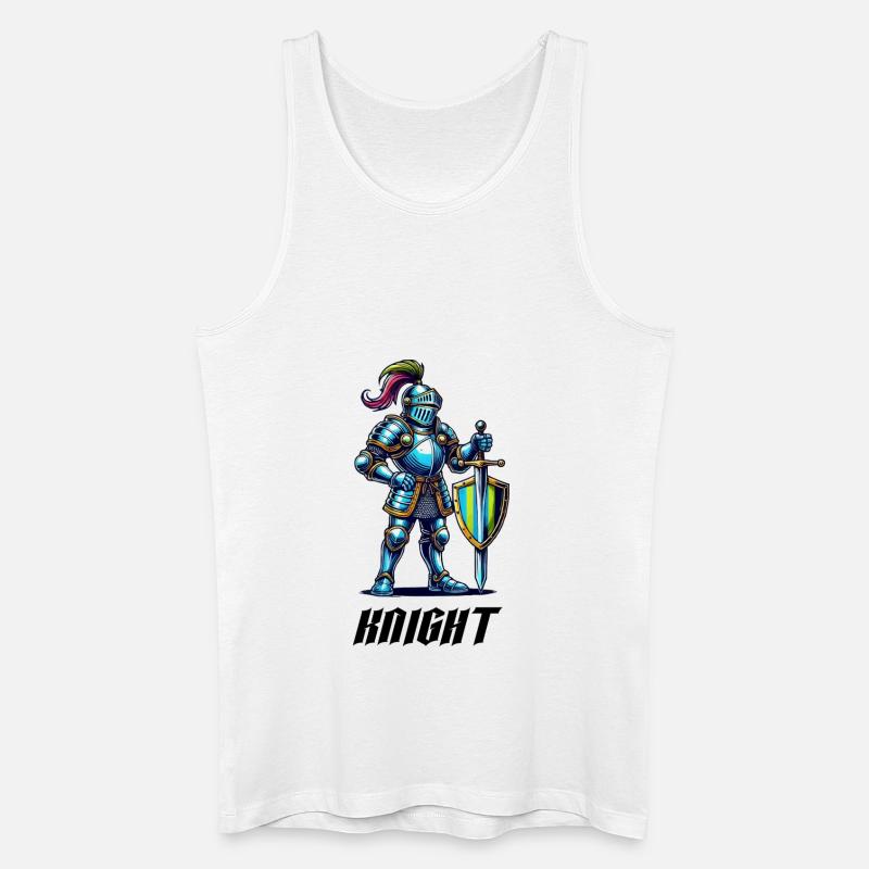 ritter comic - Männer Bio Tank Top - Weiß