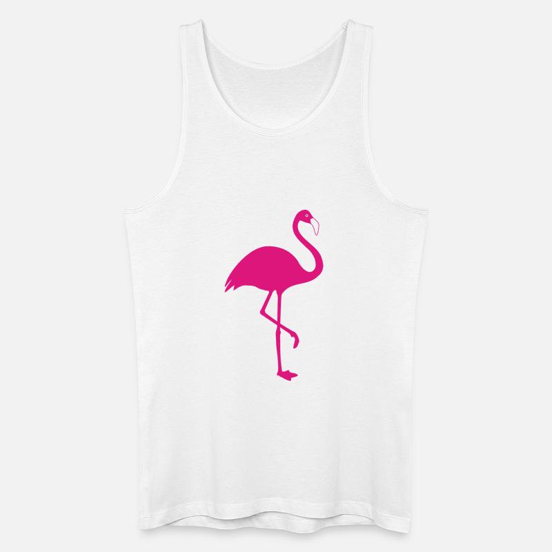 Flamingo pink Sommer Sonne Strand - Männer Bio Tank Top - Weiß