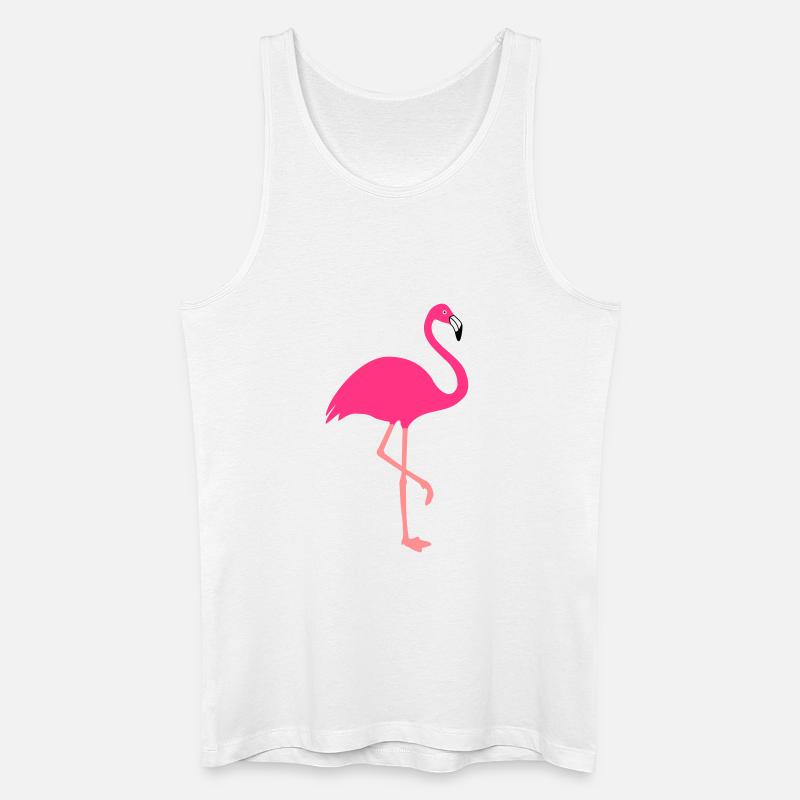 Flamingo - tierisches Design - Männer Bio Tank Top - Weiß