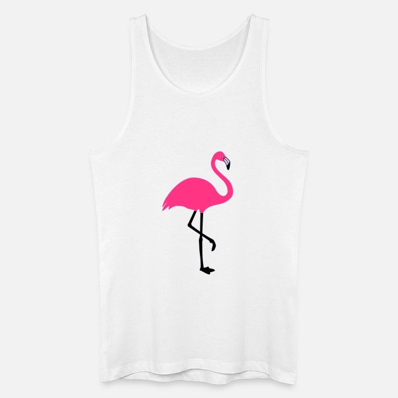 Flamingo Sommer Sonne Strand - Männer Bio Tank Top - Weiß