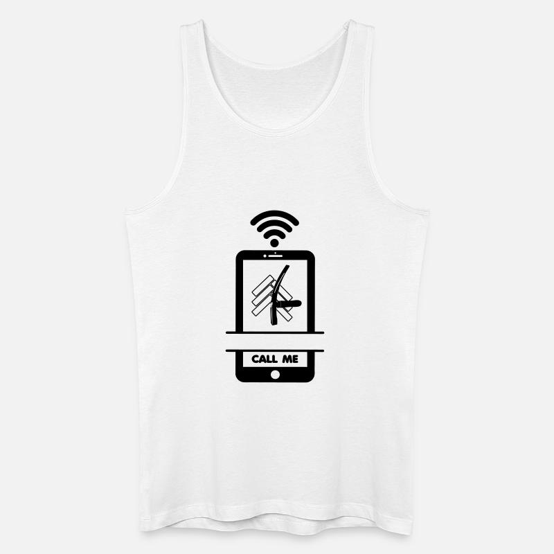 Anruf Telefonfertiger - Männer Bio Tank Top - Weiß