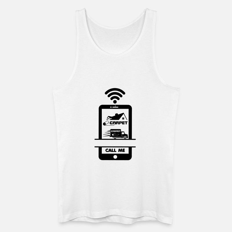 Rufen Sie mich an Telefon Teppichleger - Männer Bio Tank Top - Weiß