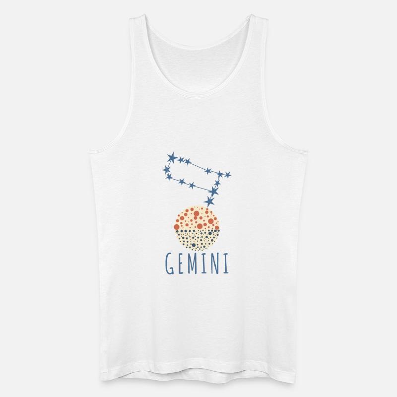 Das Sternbild Zwillinge - Männer Bio Tank Top - Weiß