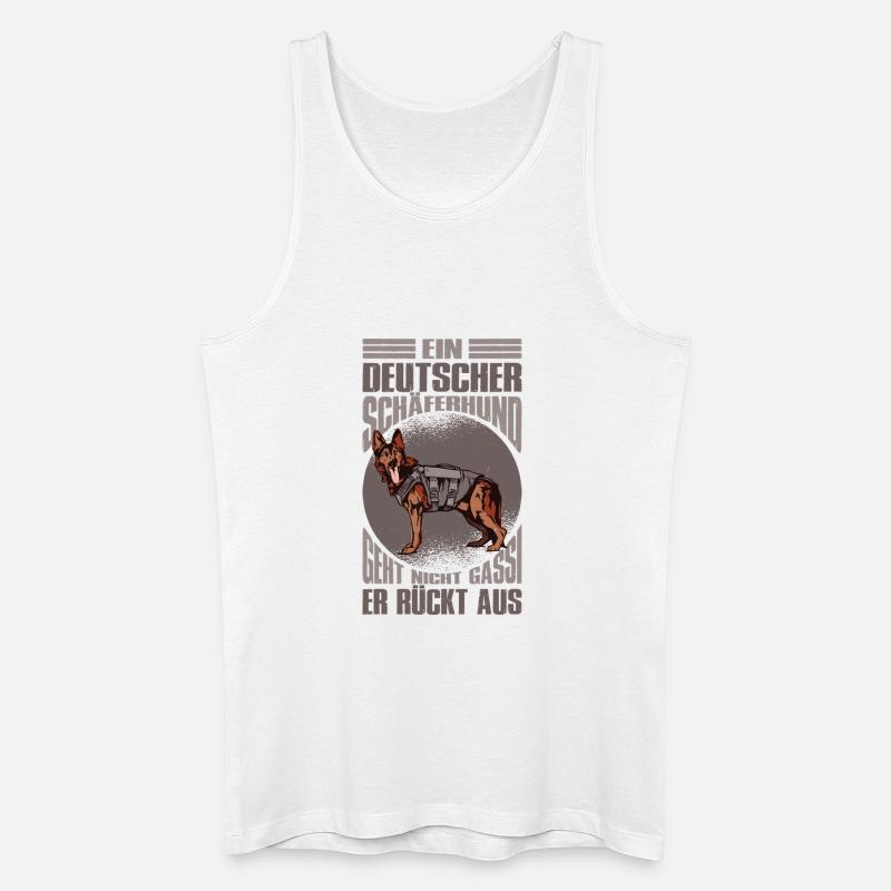 Schäferhund Geschenke Hund Herrchen Gassi - Männer Bio Tank Top - Weiß