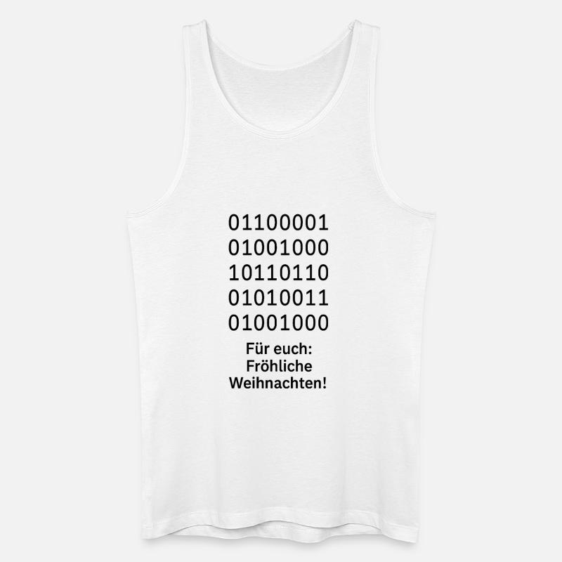 Binary Code Weihnachtszauber - Männer Bio Tank Top - Weiß