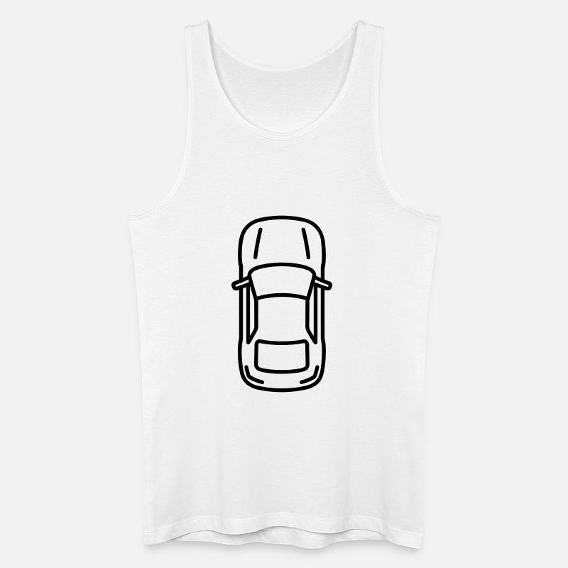 Auto - Männer Bio Tank Top - Weiß