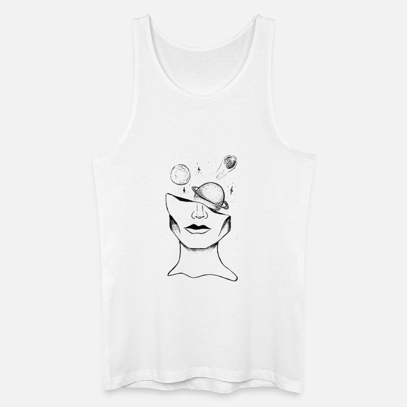 Kosmische Kunstgrafik - Männer Bio Tank Top - Weiß