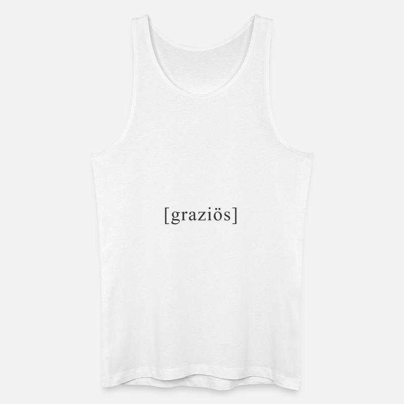 Graziös, grau - Männer Bio Tank Top - Weiß