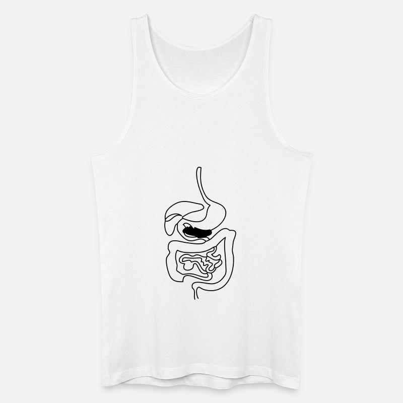 Verdauungssystem - Männer Bio Tank Top - Weiß