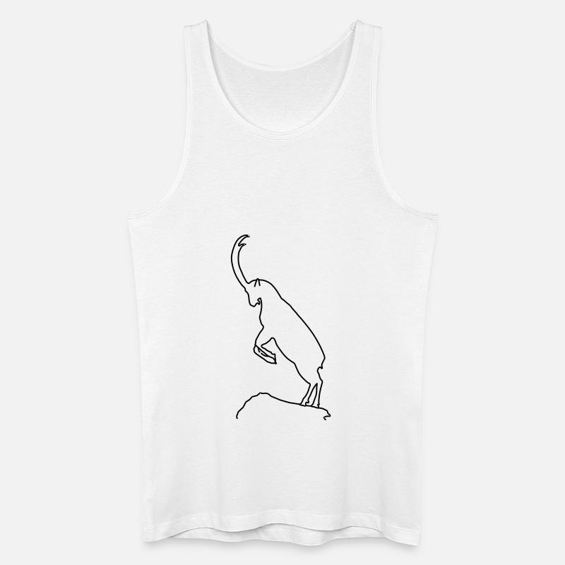 Steinbock - Männer Bio Tank Top - Weiß