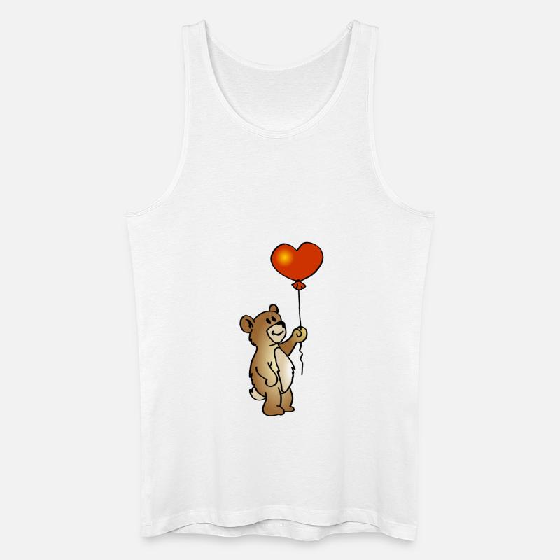 Bär mit Kugel - Männer Bio Tank Top - Weiß